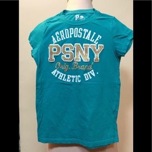 PS Aeropostale Girls T-shirt Teal sz 10
